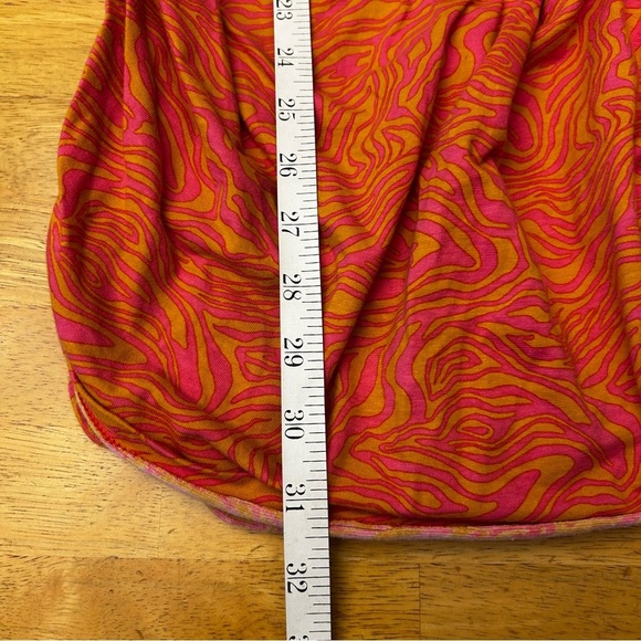 NWT MOTEL Ardilla Dress in Trippy Waves Print in Tangerine Pink Color - Picture 13 of 15